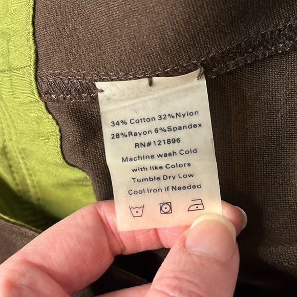 Title Nine Stretch Cargo Utility Brown Performance Cotton Gorpcore Skirt Sz 10 - Picture 7 of 8